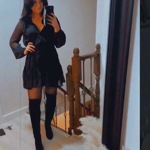 Vero Moda Black Ruffled Babydoll Dress